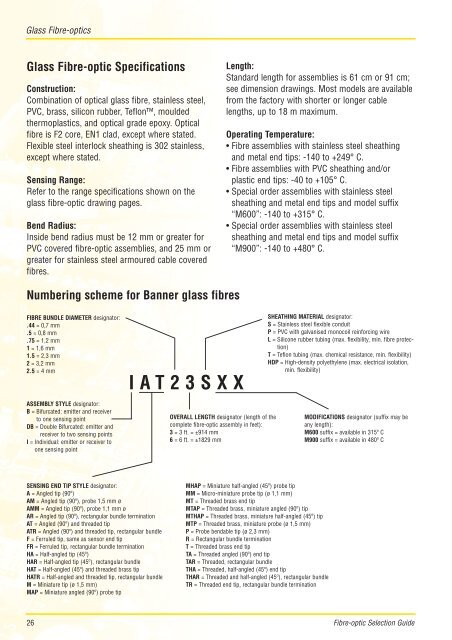 Plastic Fibre-optic Specifications - Multiprox