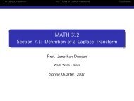 Laplace Transforms