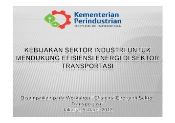 Kebijakan Sektor Industri untuk Mendukung Efisiensi Energi ... - IESR