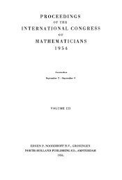 proceedings international congress mathematicians 1954
