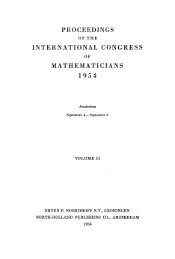 proceedings international congress mathematicians 1954