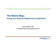 The Matrix Map: - CompassPoint Nonprofit Services