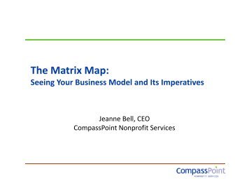 The Matrix Map: - CompassPoint Nonprofit Services