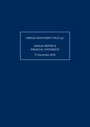 HERALD INVESTMENT TRUST plc ANNUAL REPORT ...