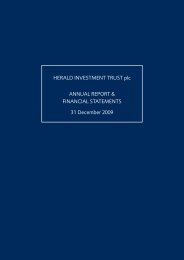 HERALD INVESTMENT TRUST plc ANNUAL REPORT ...