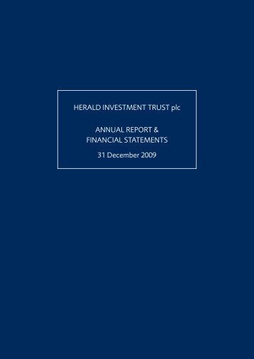 HERALD INVESTMENT TRUST plc ANNUAL REPORT ...