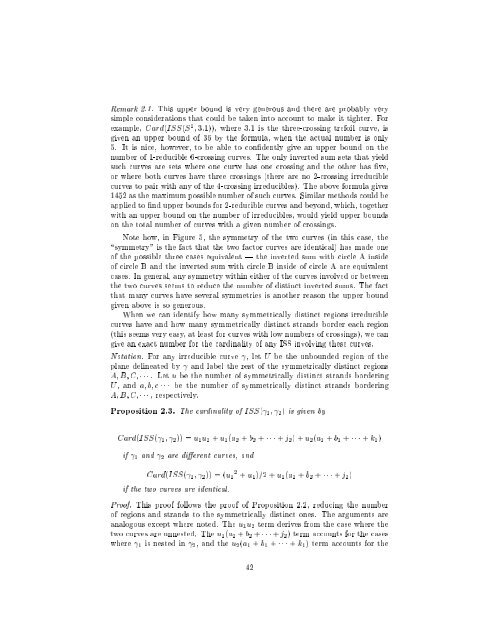 Irreducible Plane Curves 1 Reducibility of Curves