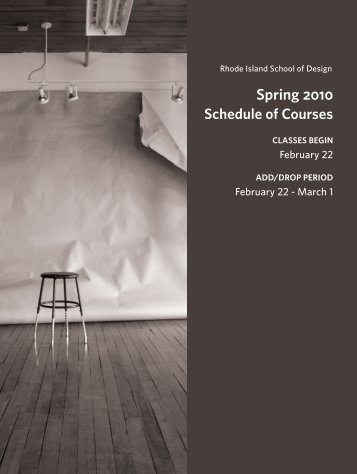 spring 2010 - Rhode Island School of Design