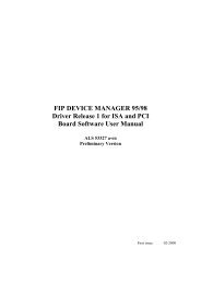 FIP DEVICE MANAGER 95/98 Driver Release 1 for ISA and ... - CERN