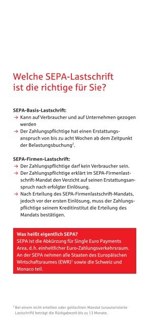 SEPA Lastschrift Flyer