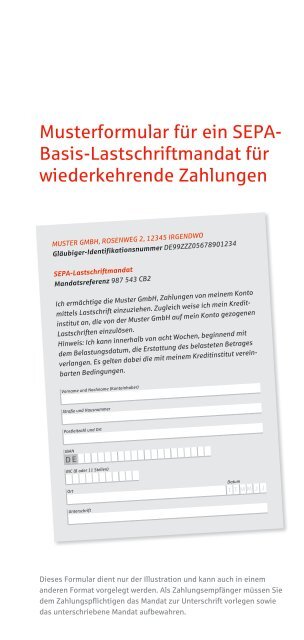 SEPA Lastschrift Flyer