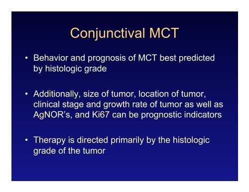 Retrospective evaluation of canine conjunctival mast cell tumors