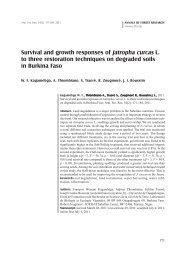 Survival and growth responses of Jatropha curcas ... - EdituraSilvica.ro