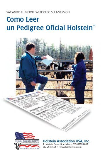 Como Leer un Pedigree Oficial Holstein - Holstein Association USA