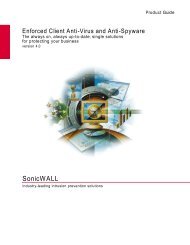 Enforced Client Anti-Virus and Anti-Spyware - SonicWALL