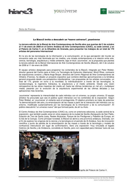 Dossier de Prensa Biacs3 - Alhambra y Generalife