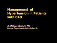 Management of Hypertension in Patients with CAD - cardioegypt2011