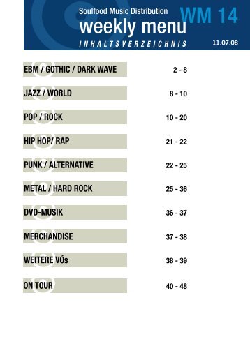 Tourdaten - Soulfood