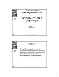 Risk Adjustment Data - Palmetto GBA