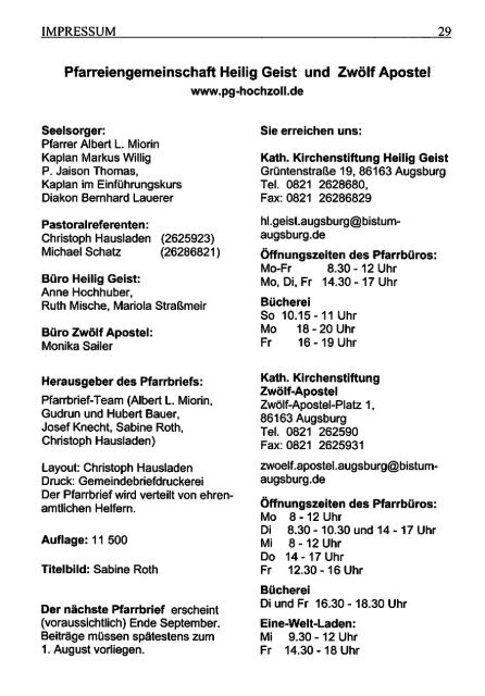 Pfarrbrief Pfingsten 2013 - Katholische Pfarrgemeinden Heilig Geist ...