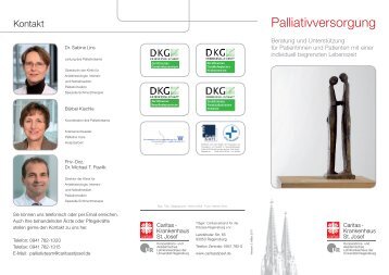 Flyer Palliativversorgung - Caritas-Krankenhaus St. Josef Regensburg