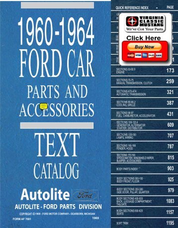 DEMO - 1960-64 Ford Car Master Parts and Accessories Catalog