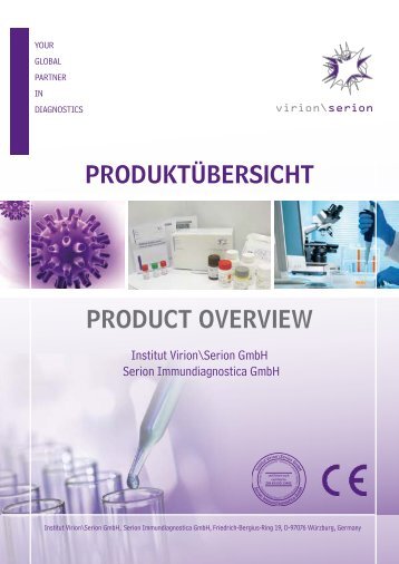 PRODUKTÜBERSICHT PRODUCT OVERVIEW - virion\serion