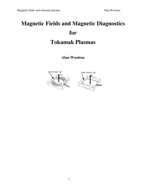 Magnetic Fields and Magnetic Diagnostics for Tokamak Plasmas