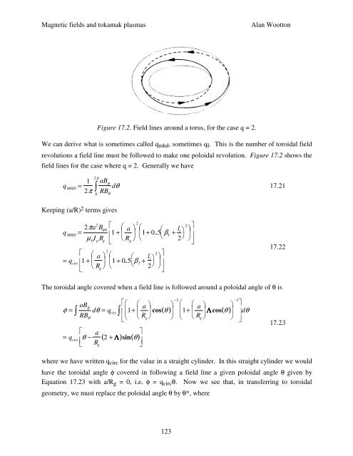 Magnetic Fields and Magnetic Diagnostics for Tokamak Plasmas