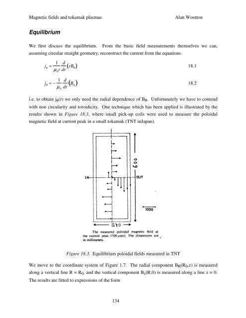 Magnetic Fields and Magnetic Diagnostics for Tokamak Plasmas