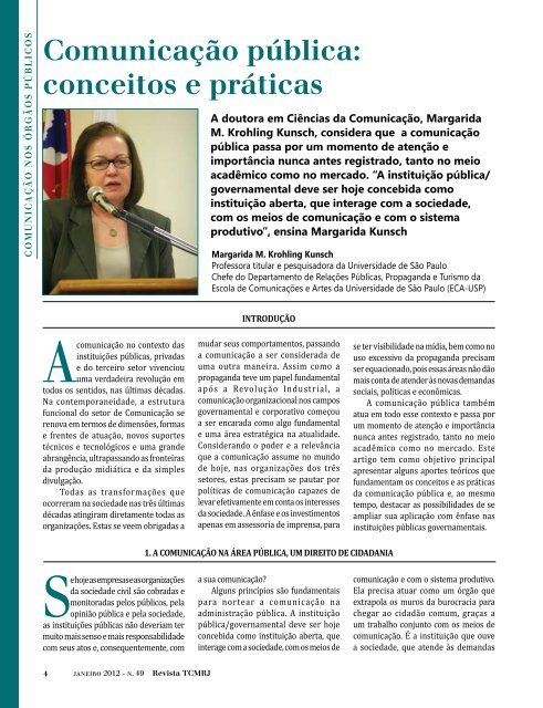 A comunicação nos órgãos públicos Rio - Tribunal de Contas do ...