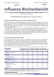 Wochenbericht 52/2011 - Arbeitsgemeinschaft Influenza - RKI