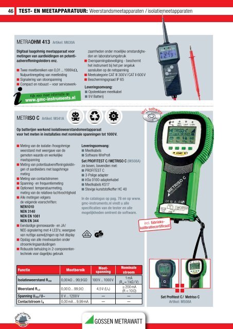 Gossen-Metrawatt - GMC-Instruments