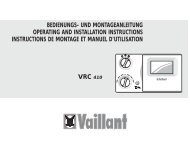 vrc 410 bedienungs- und montageanleitung operating and ... - Vaillant