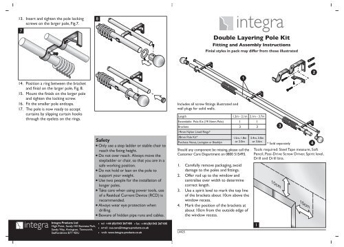 Double Layering Fitting Instructions - Curtain Poles