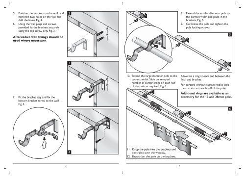 Double Layering Fitting Instructions - Curtain Poles