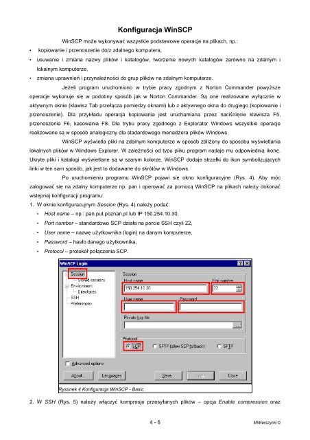 Konfiguracja klientÃ³w SSH - PuTTY i WinSCP - Instytut Konstrukcji ...