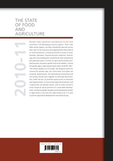 The State of Food and Agriculture 2010-11: Women in ... - FAO