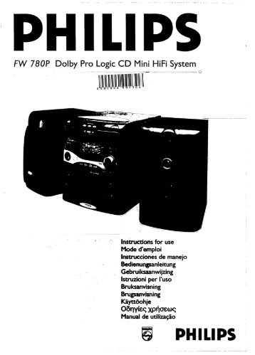 Page 1 PHILIPS FW 780P Dolby Pro Logic CD Mini HiFi System U ...