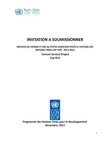 Invitation A Soumissionner (pour Les Contrats D'une Valeur Egale ...