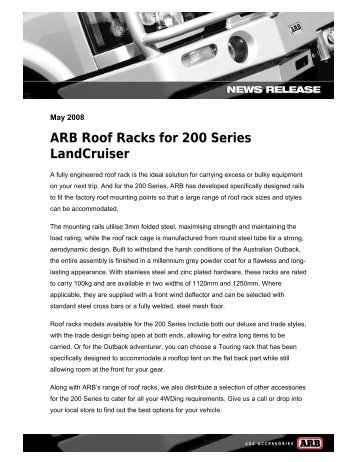 ARB Roof Racks for 200 Series LandCruiser