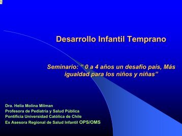 Desarrollo Infantil Temprano - Maternidad sin riesgos