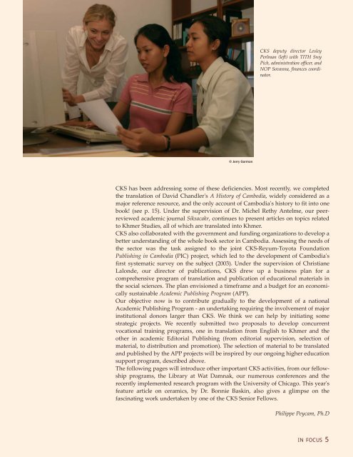 In focus 2005-2006.qxd - Center for Khmer Studies