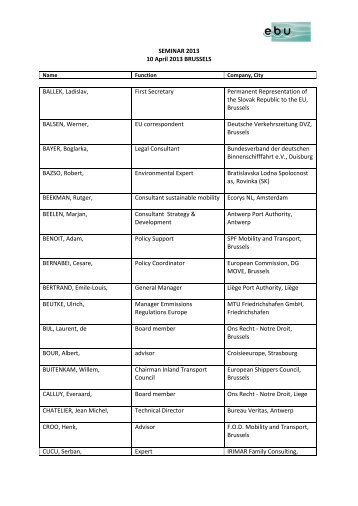 participant list final - EBU