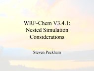 Considerations when using nests with WRF-Chem - RUC