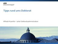 Anmeldung zum Doktorat - Personalabteilung - ETH Zürich