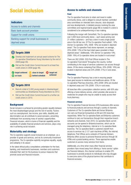 Sustainability Report 2009 - The Co-operative