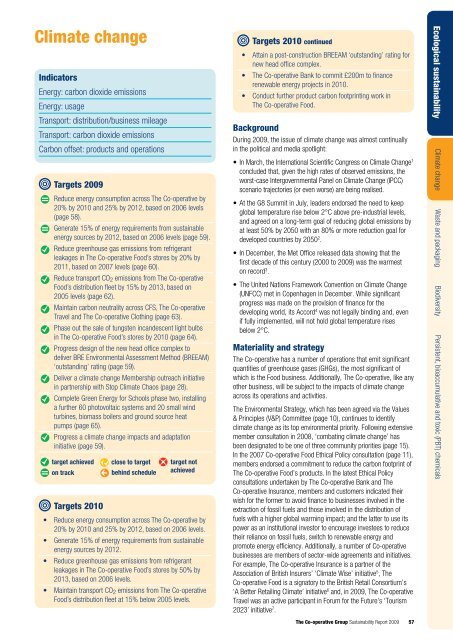 Sustainability Report 2009 - The Co-operative