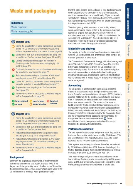 Sustainability Report 2009 - The Co-operative