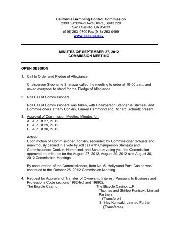 California state gambling laws
